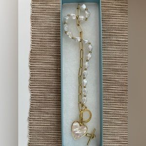 Necklace with Pearl heart